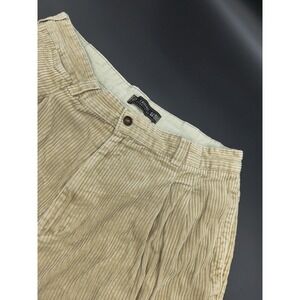 VTG 90s J. Riggins Sportswear Tan Corduroy Pants 5 Pocket 100% Cotton 35x32 Cuff